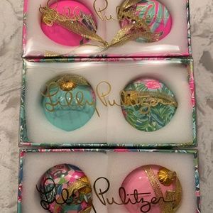 Lilly Pulitzer 2021 Complete set of 6 Ornaments New In Box GWP